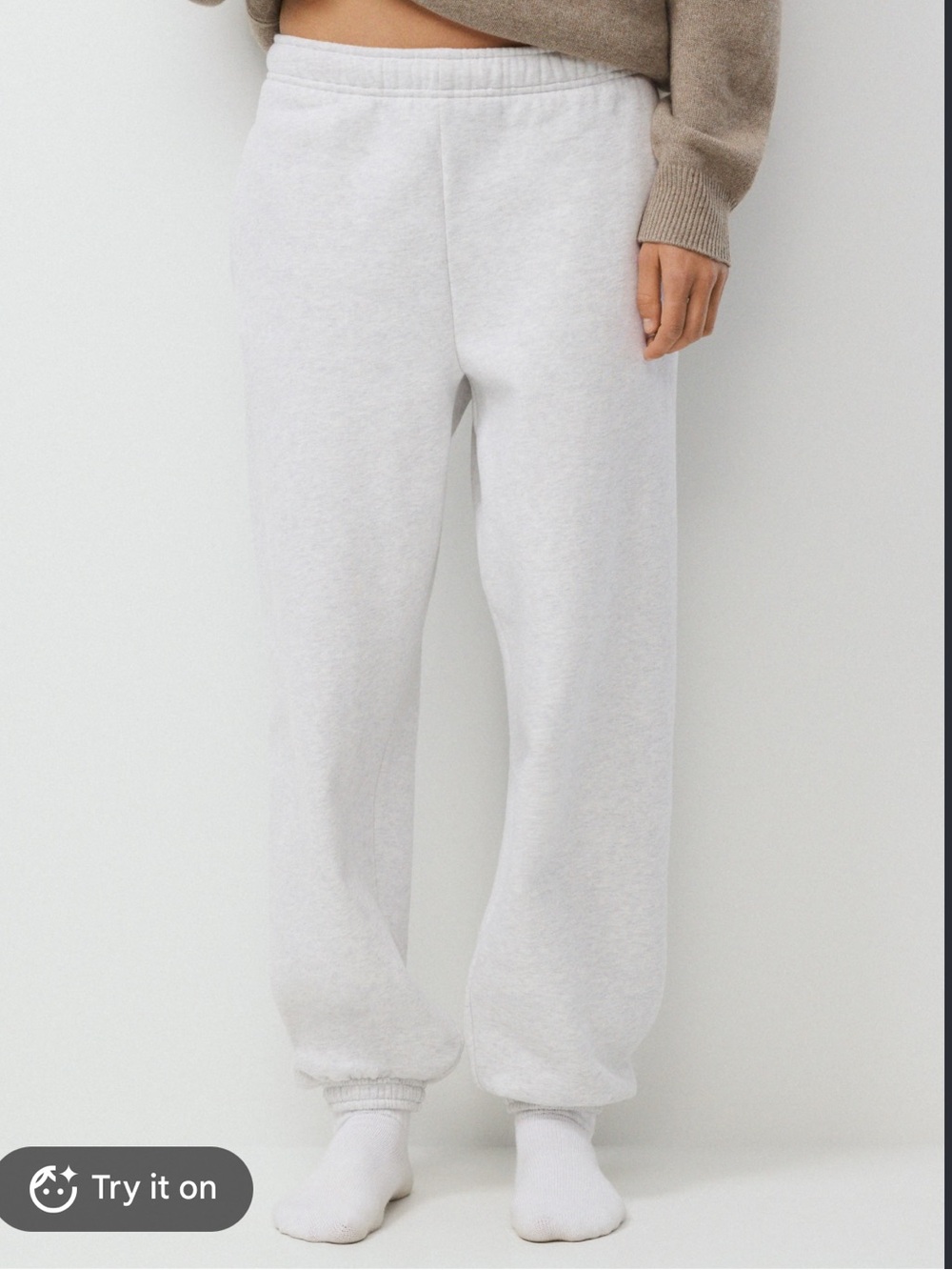 Aritzia Cozy Sweatfleece Mega Jogger - Heather Light Gray